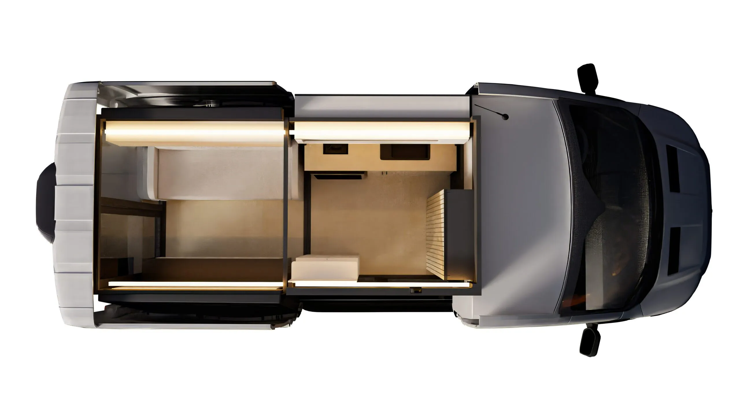 Krozado modular campervan interior layout system